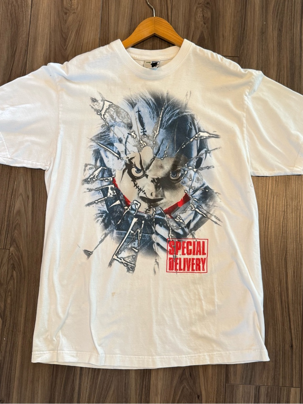 Vintage Y2K rap-style CHUCKY  "SPECIAL DELIVERY" tee.